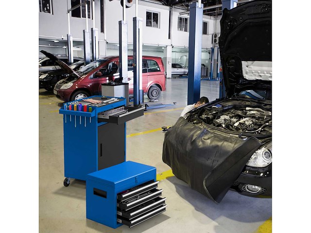 2-in-1 rollende gereedschapskist met 5 afsluitbare schuiflades - afbeelding 2 van  6