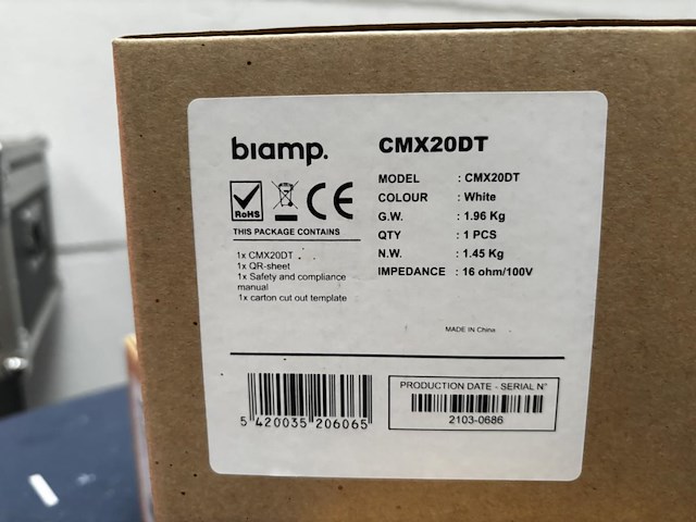 2 inbouw luidsprekers biamp cmx20dt - afbeelding 2 van  2