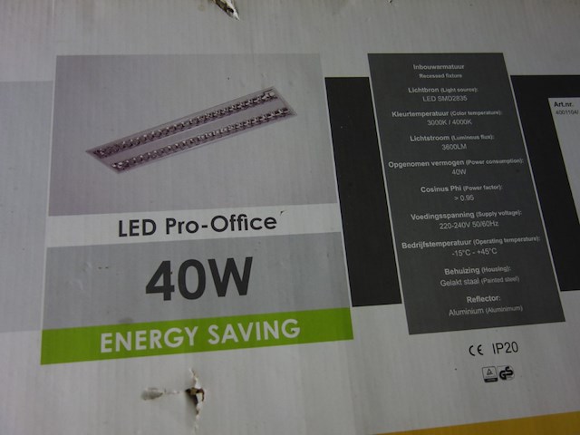 2 inbouwarmaturen led 3600lm - afbeelding 1 van  2