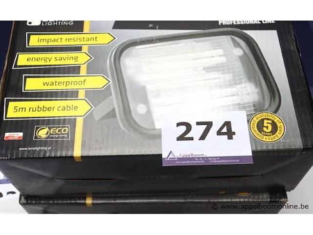 2 industriële werflampen lena lighting magnum 36w, werking niet gekend - afbeelding 2 van  2