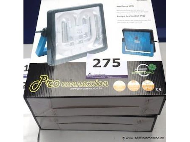 2 industriële werflampen pro connexxion 55w, werking niet gekend - afbeelding 1 van  2