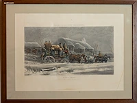 2 ingelijste antieke aquatint-prenten c.c.... - afbeelding 2 van  5