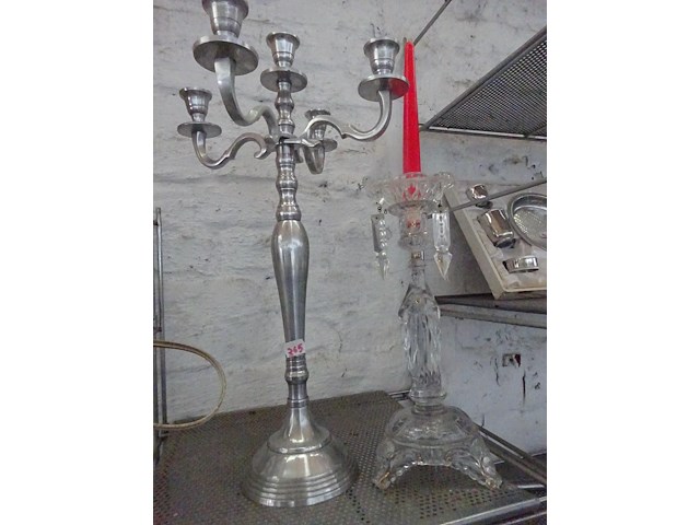 2 kandelaars hoogte 50cm en 32cm - afbeelding 1 van  1