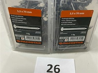 2 kg draadnagels met platte kop 3,4x65mm - afbeelding 1 van  3