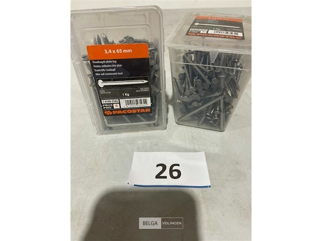2 kg draadnagels met platte kop 3,4x65mm - afbeelding 3 van  3