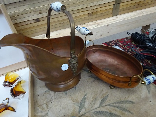 2 koperen decoratie - afbeelding 1 van  2