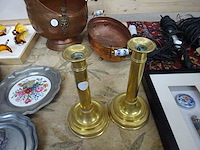 2 koperen kandelaars + wijnfleshouder - afbeelding 2 van  3