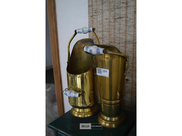 2 koperen kolenpotten - afbeelding 1 van  3