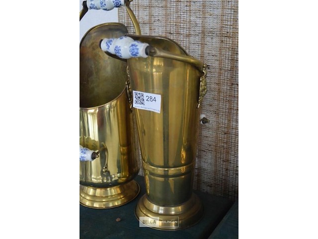 2 koperen kolenpotten - afbeelding 2 van  3