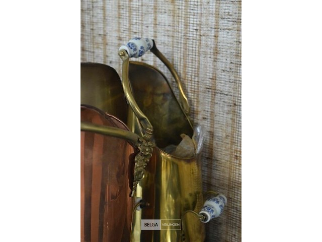 2 koperen kolenpotten - afbeelding 3 van  4