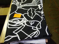 2 kussenovertrekken zwart/wit 70 x 70 cm - afbeelding 1 van  1