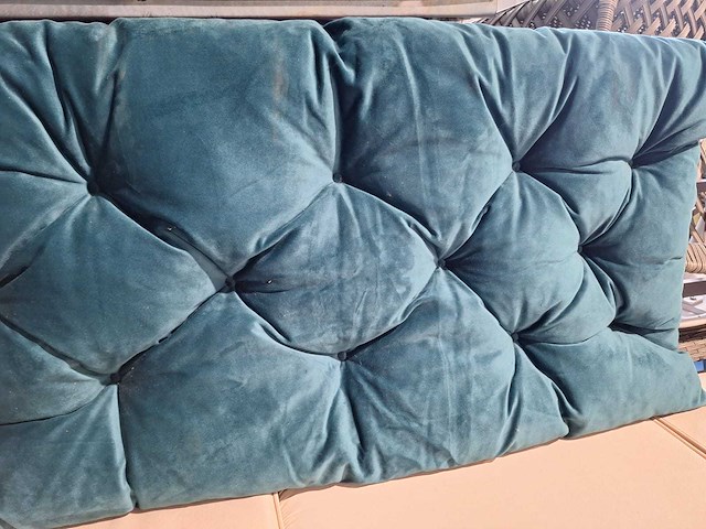 2 kussens voor een tuinbank - blauw - groen - afbeelding 4 van  6