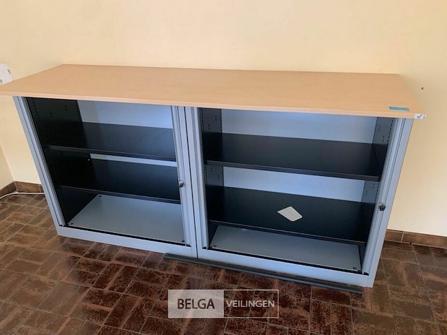 2 lage bureelkasten met bovenplaat - afbeelding 1 van  2