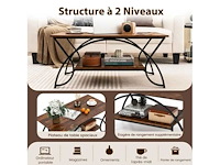 2-lagige industriële salontafel - afbeelding 2 van  5