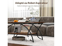 2-lagige industriële salontafel - afbeelding 3 van  5