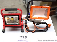 2 led werflampen wo oplaadbaar, werking niet gekend