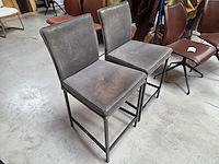 2 lederen barstoelen - afbeelding 2 van  6