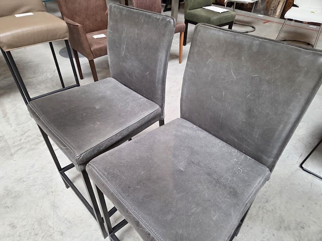 2 lederen barstoelen - afbeelding 5 van  6