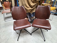 2 lederen draaistoelen bali - afbeelding 1 van  7
