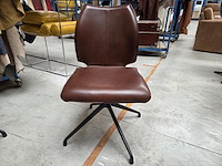 2 lederen draaistoelen bali - afbeelding 3 van  7