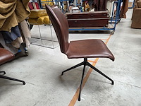 2 lederen draaistoelen bali - afbeelding 4 van  7
