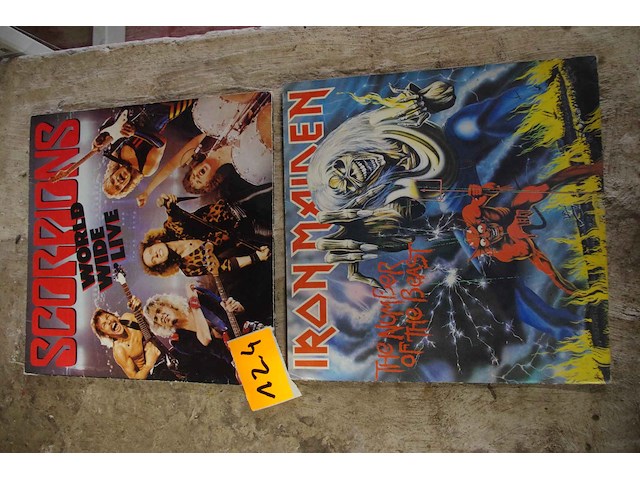 2 lp's, scorpions, iron maiden - afbeelding 1 van  1