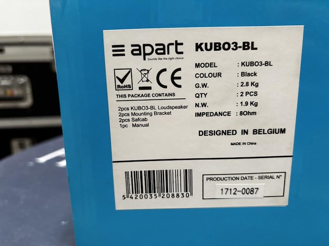2 luidsprekers apart kubo3-bl - afbeelding 2 van  2