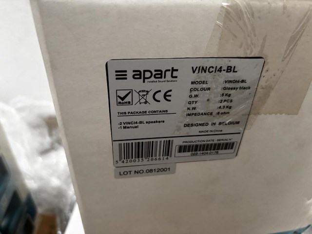 2 luidsprekers apart vinci4-bl - afbeelding 2 van  3