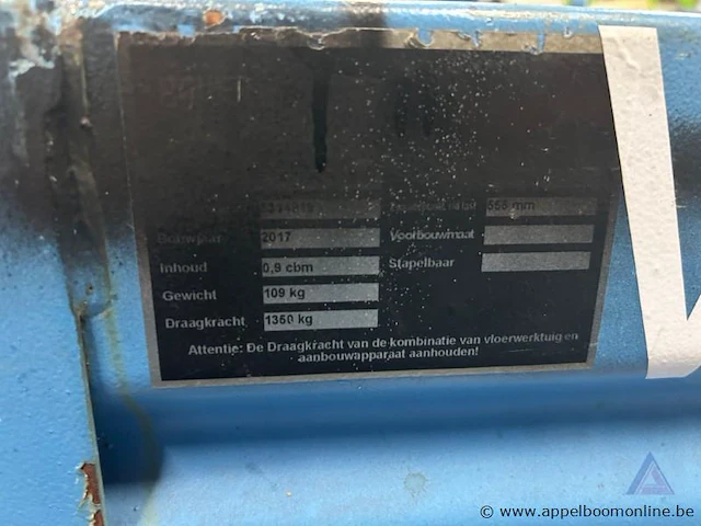 2 metalen afvalcontainers van het merk bauer südlohn, type bsk-r 90. bouwjaar 2016 - afbeelding 3 van  3