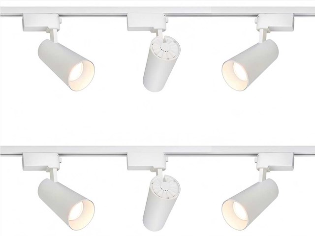 2 meter pro set railverlichting met 6 st 18w 4000k railspot (6x) - afbeelding 9 van  10