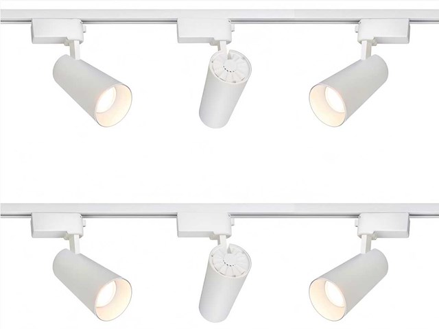2 meter pro set railverlichting met 6 st 18w 4000k railspot(1x) - afbeelding 1 van  6
