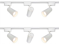 2 meter pro set railverlichting met 6 st 18w 4000k railspot(1x) - afbeelding 1 van  6