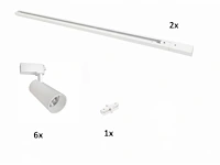 2 meter pro set railverlichting met 6 st 18w 4000k railspot(1x) - afbeelding 2 van  10