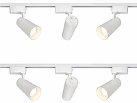 2 meter pro set railverlichting met 6 st 18w 4000k railspot(2x)