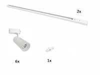 2 meter pro set railverlichting met 6 st 18w 4000k railspot(3x) - afbeelding 2 van  10