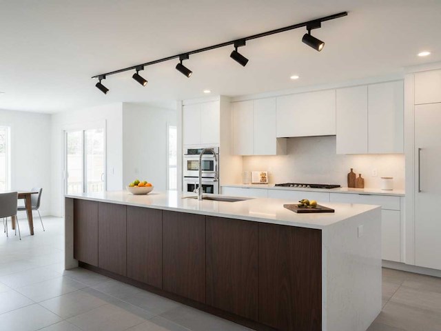 2 meter pro set railverlichting met 6 st 18w 4000k railspot - afbeelding 9 van  12