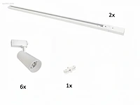 2 meter pro set railverlichting met 6 st 18w... - afbeelding 2 van  10