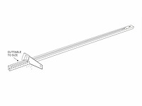 2 meter rail 1 fase 2 draden met doorverbinder(6x) - afbeelding 3 van  3