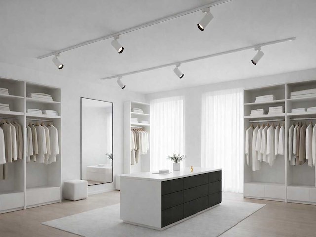 2 meter railsysteem met 6 st railspot gu10 fitting met ring (2x) - afbeelding 3 van  6