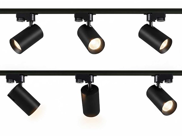 2 meter railsysteem met 6 st railspot gu10 fitting met ring (2x) - afbeelding 8 van  13