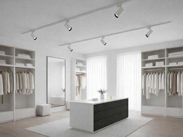 2 meter railsysteem met 6 st railspot gu10 fitting met ring (4x) - afbeelding 5 van  9