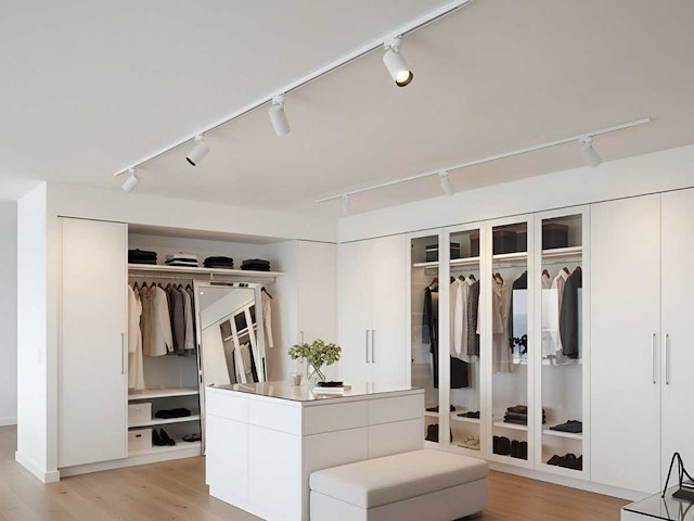 2 meter railsysteem met 6 st railspot gu10 fitting met ring(1x) - afbeelding 8 van  10