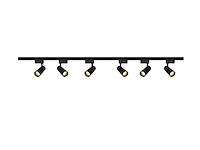 2 meter railsysteem met 6 st railspot gu10 fitting met ring(2x) - afbeelding 4 van  6