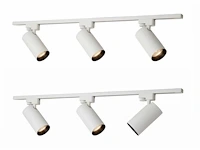 2 meter railsysteem met 6 st railspot gu10 fitting met ring(4x) - afbeelding 2 van  9