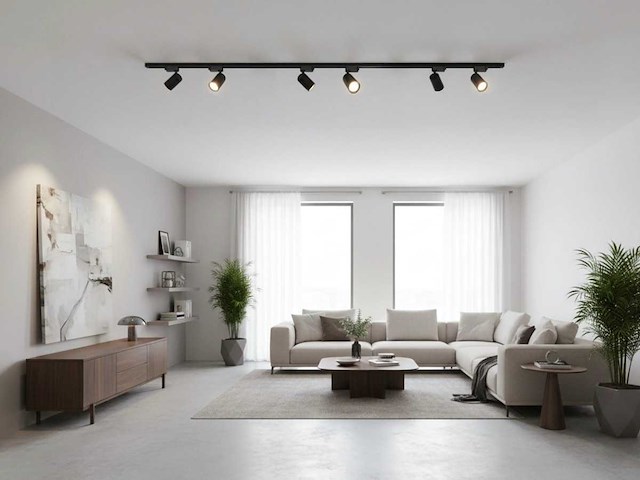 2 meter railsysteem met 6 st railspot gu10 fitting met ring(6x) - afbeelding 13 van  14