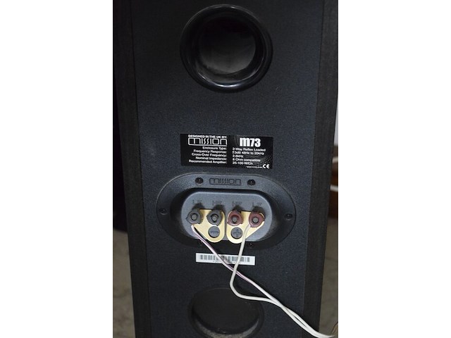 2 mission luidsprekers m73 2way reflex loaded, 1 solid center speaker - afbeelding 5 van  6