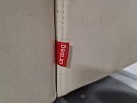 2 moderne fauteuils, witbeige leder drisag - afbeelding 4 van  5