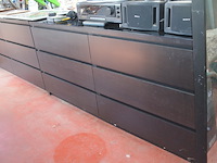 2 moderne zwarte ladekasten met 6 laden 160x50x78 cm, spiegel - afbeelding 4 van  8