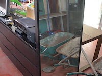 2 moderne zwarte ladekasten met 6 laden 160x50x78 cm, spiegel - afbeelding 8 van  8