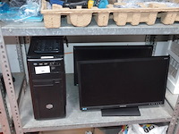 2 monitors samsung s24e650, centrale eenheid cool master, toetsenbord - afbeelding 1 van  8
